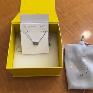 Kendra Scott silver glitter necklace- NBW